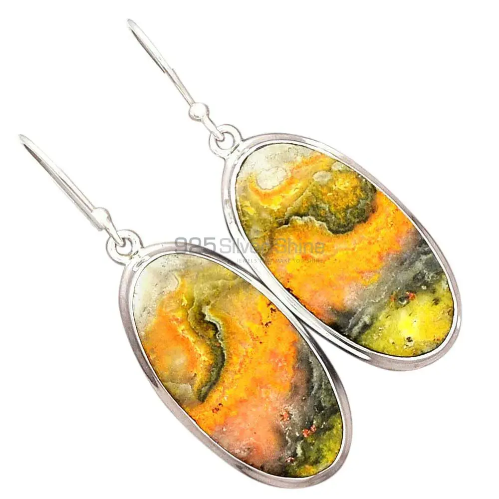 Semi Precious Bumble Bee Gemstone Earrings Manufacturer In 925 Sterling Silver Jewelry 925SE2737_0