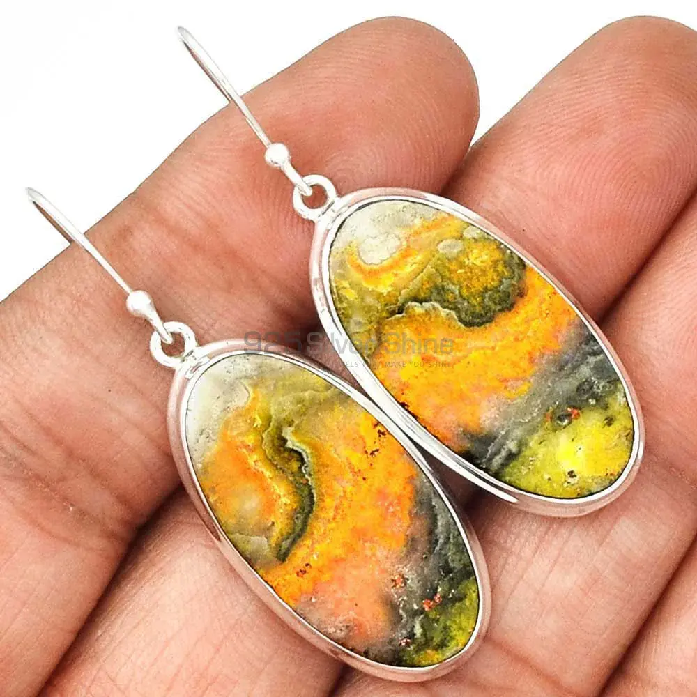 Semi Precious Bumble Bee Gemstone Earrings In 925 Sterling Silver Jewelry 925SE2737_2