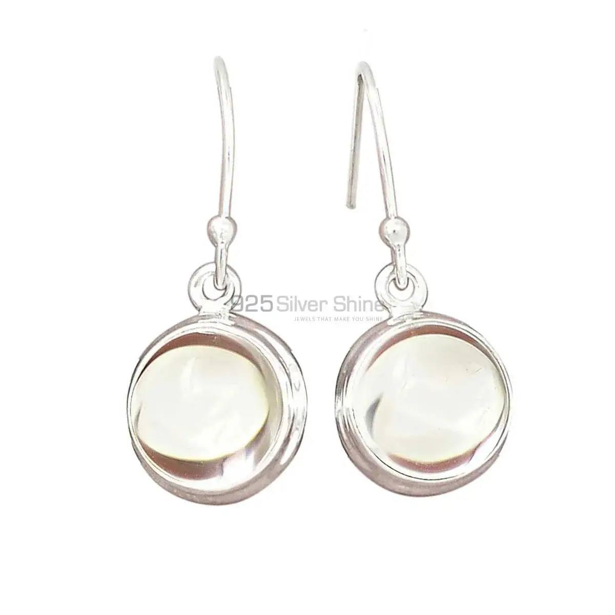 Semi Precious Calcite Gemstone Earrings In Fine 925 Sterling Silver 925SE2759