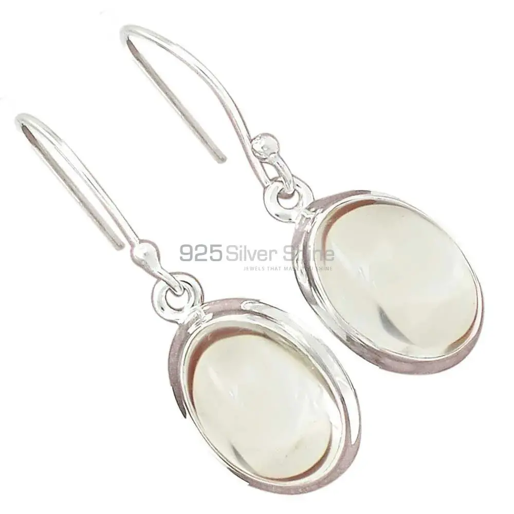 Semi Precious Calcite Gemstone Earrings In Fine 925 Sterling Silver 925SE2759_2