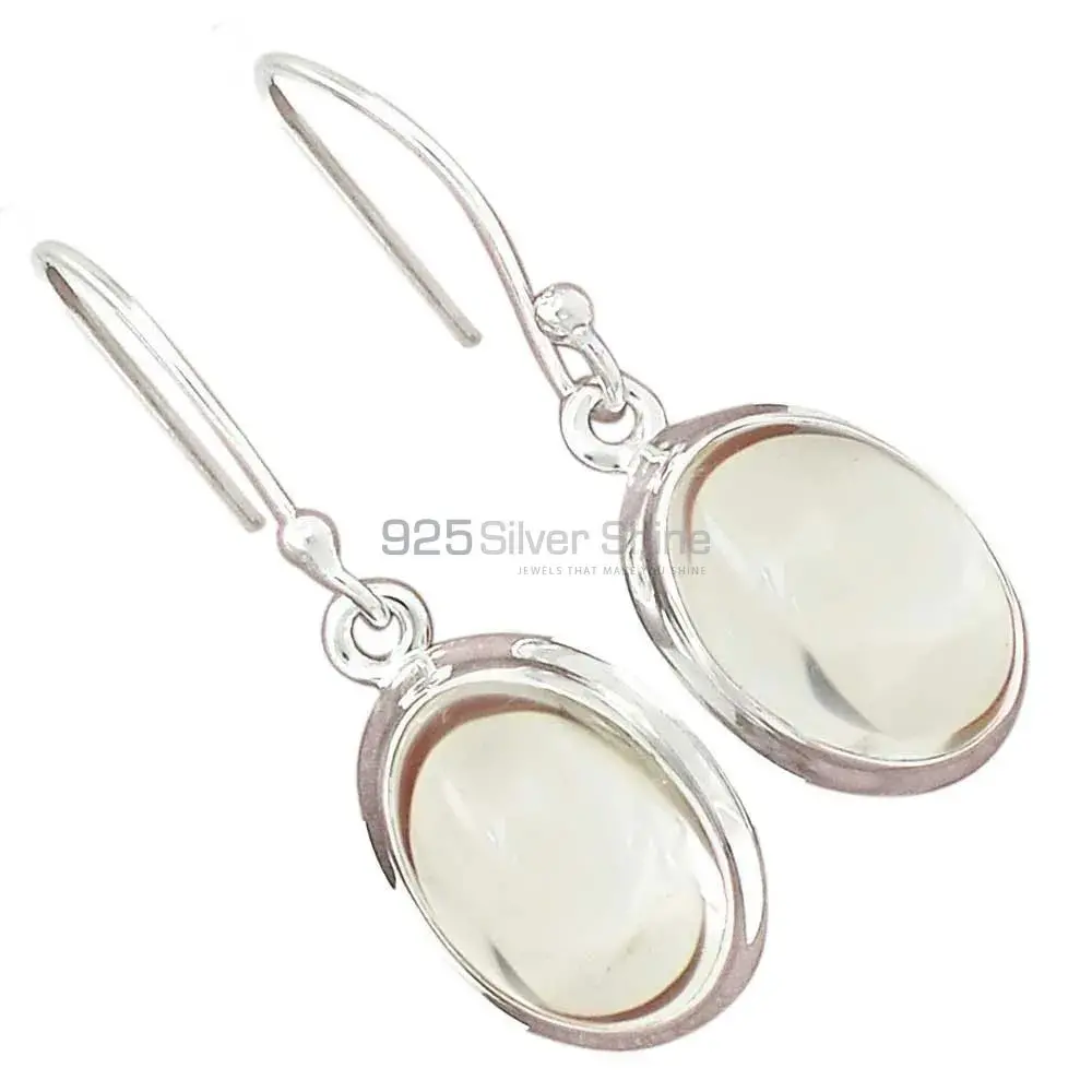 Semi Precious Calcite Gemstone Earrings In Fine 925 Sterling Silver 925SE2759_3