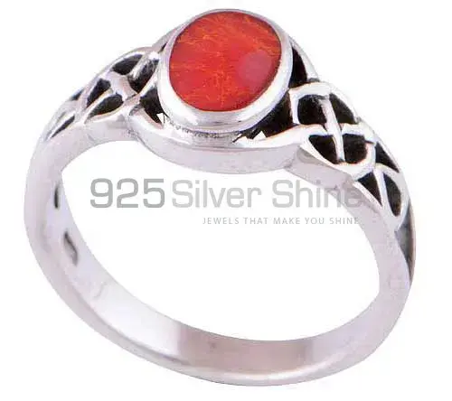 Semi Precious Carnelian Gemstone Rings In 925 Sterling Silver Jewelry 925SR2898_1