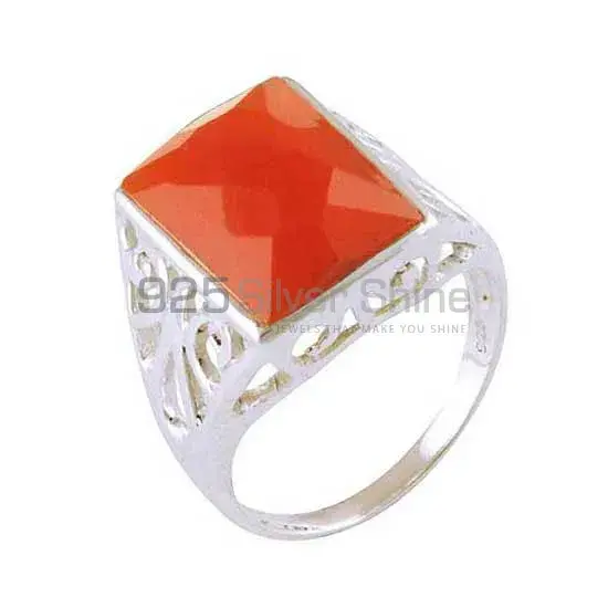 Semi Precious Carnelian Gemstone Rings In 925 Sterling Silver 925SR3594_1