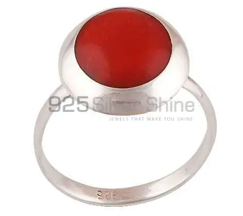 Semi Precious Carnelian Gemstone Rings In Fine 925 Sterling Silver 925SR2874