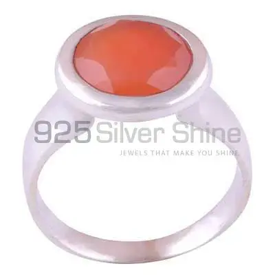Semi Precious Carnelian Gemstone Rings In Solid 925 Silver 925SR3869