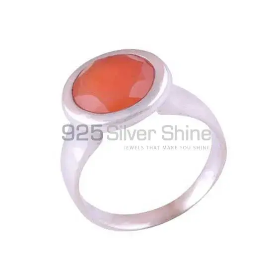 Semi Precious Carnelian Gemstone Rings In Solid 925 Silver 925SR3869_0