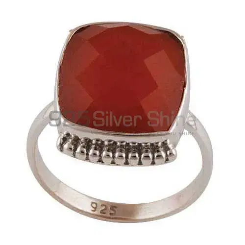 Semi Precious Carnelian Gemstone Rings Suppliers In 925 Sterling Silver Jewelry 925SR4051