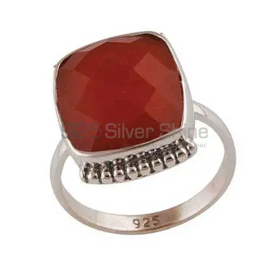 Semi Precious Carnelian Gemstone Rings In 925 Sterling Silver Jewelry 925SR4051_1