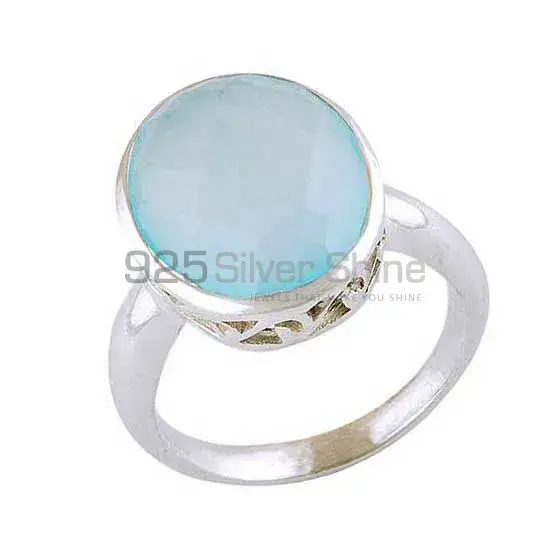 Semi Precious Chalcedony Gemstone Rings Manufacturer In 925 Sterling Silver Jewelry 925SR4057_0