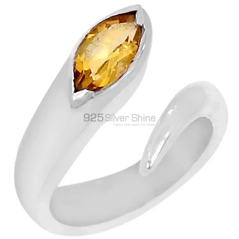 Sterling Silver Citrine adjustable Rings 925SR066-3