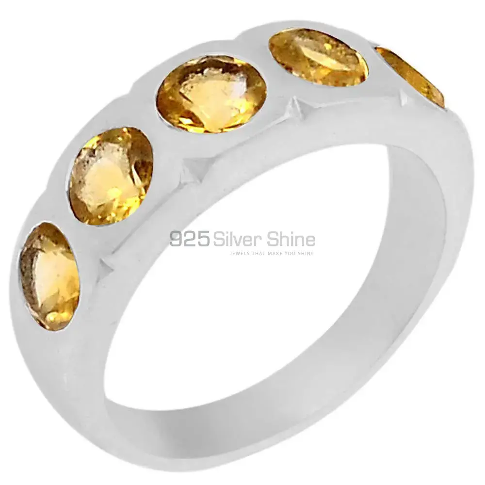 Semi Precious Citrine Gemstone Handmade Ring In 925 Silver 925SR071-5