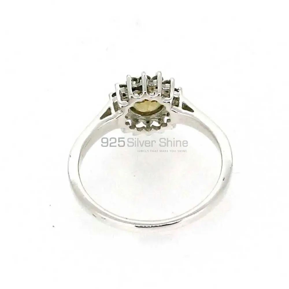 Single Stone Citrine Gemstone Silver Rings 925SR050-3_2