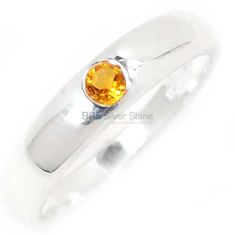 Sterling Silver Citrine Birthstone Rings 925SR081-1