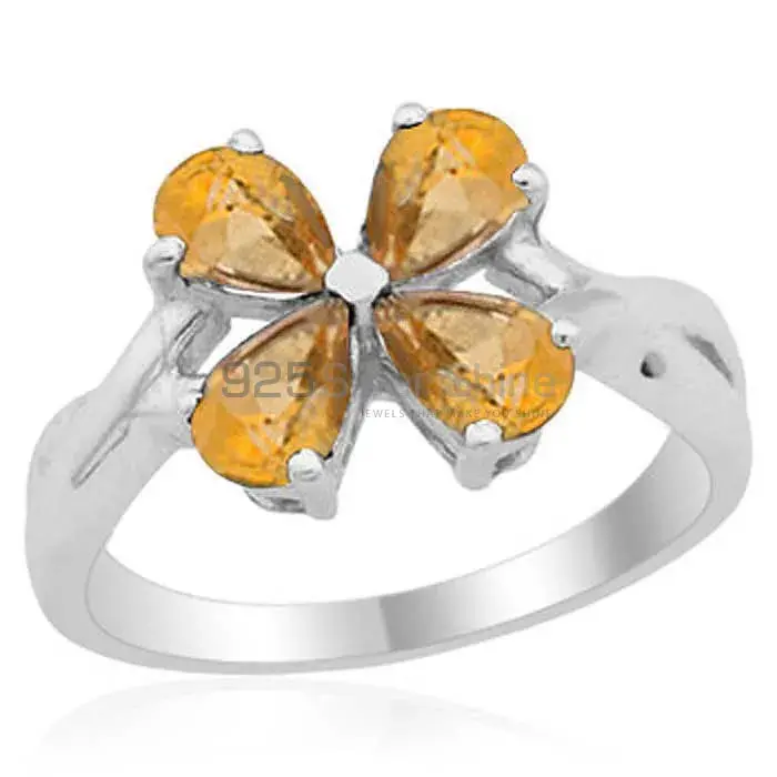 Semi Precious Citrine Gemstone Rings Exporters In 925 Sterling Silver Jewelry 925SR1795