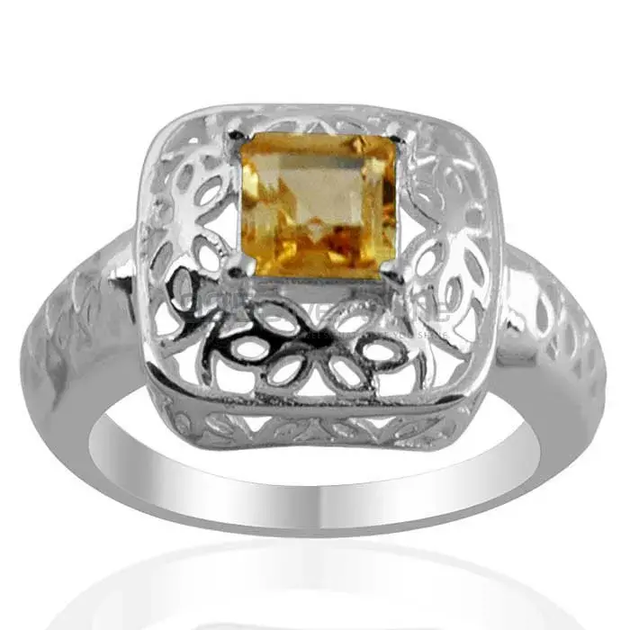 Filigree Design Sterling Silver Citrine Birthstone Rings 925SR1370