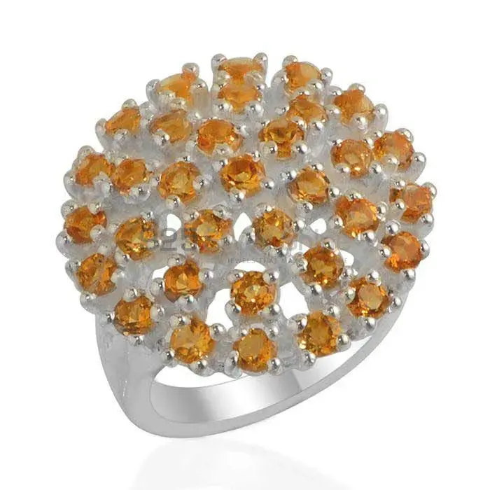 Semi Precious Citrine Gemstone Rings In Fine 925 Sterling Silver 925SR2154