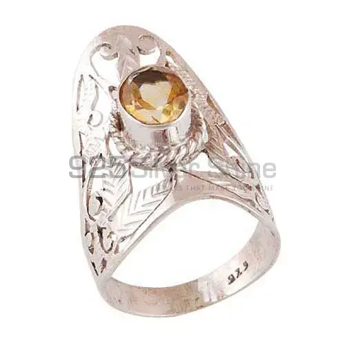 Sterling Silver Faceted Citrine Rings Jewelry 925SR3978
