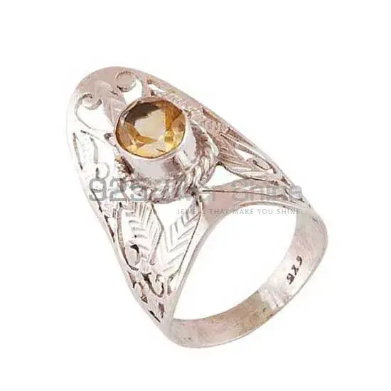 Sterling Silver Faceted Citrine Rings Jewelry 925SR3978_1