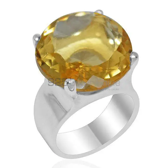 Handmade Sterling Silver Citrine Gemstone Rings 925SR1935_0