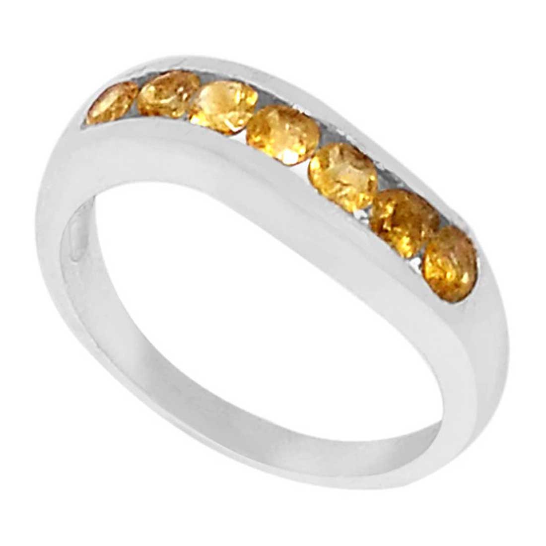 Semi Precious Citrine Gemstone Rings In 925 Sterling Silver Jewelry 925SR948_0