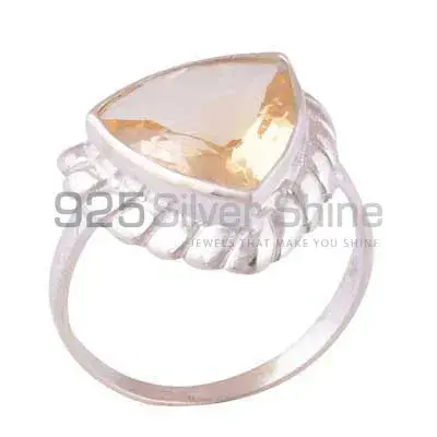 Sterling Silver Citrine Cut Stone Women's Rings 925SR3969