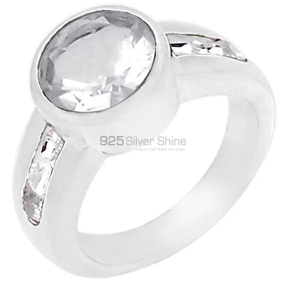 Semi Precious Crystal Gemstone Designer Ring In 925 Silver 925SR086-1
