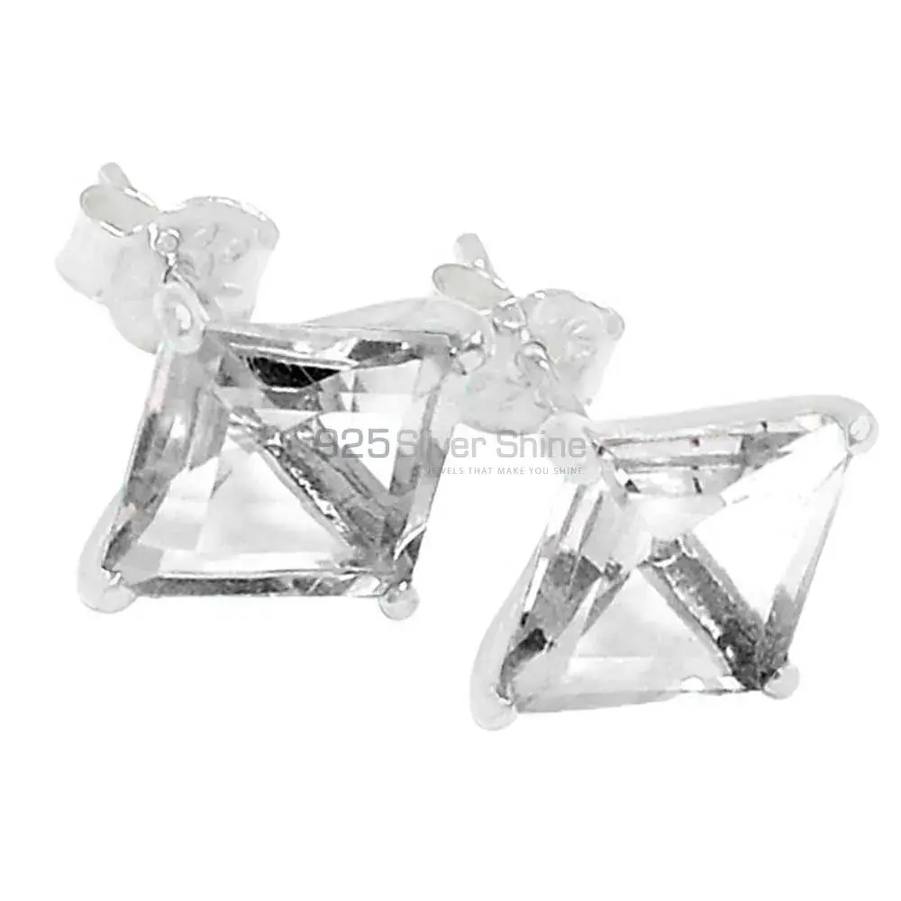 Semi Precious Crystal Gemstone Earrings In Solid 925 Silver 925SE628