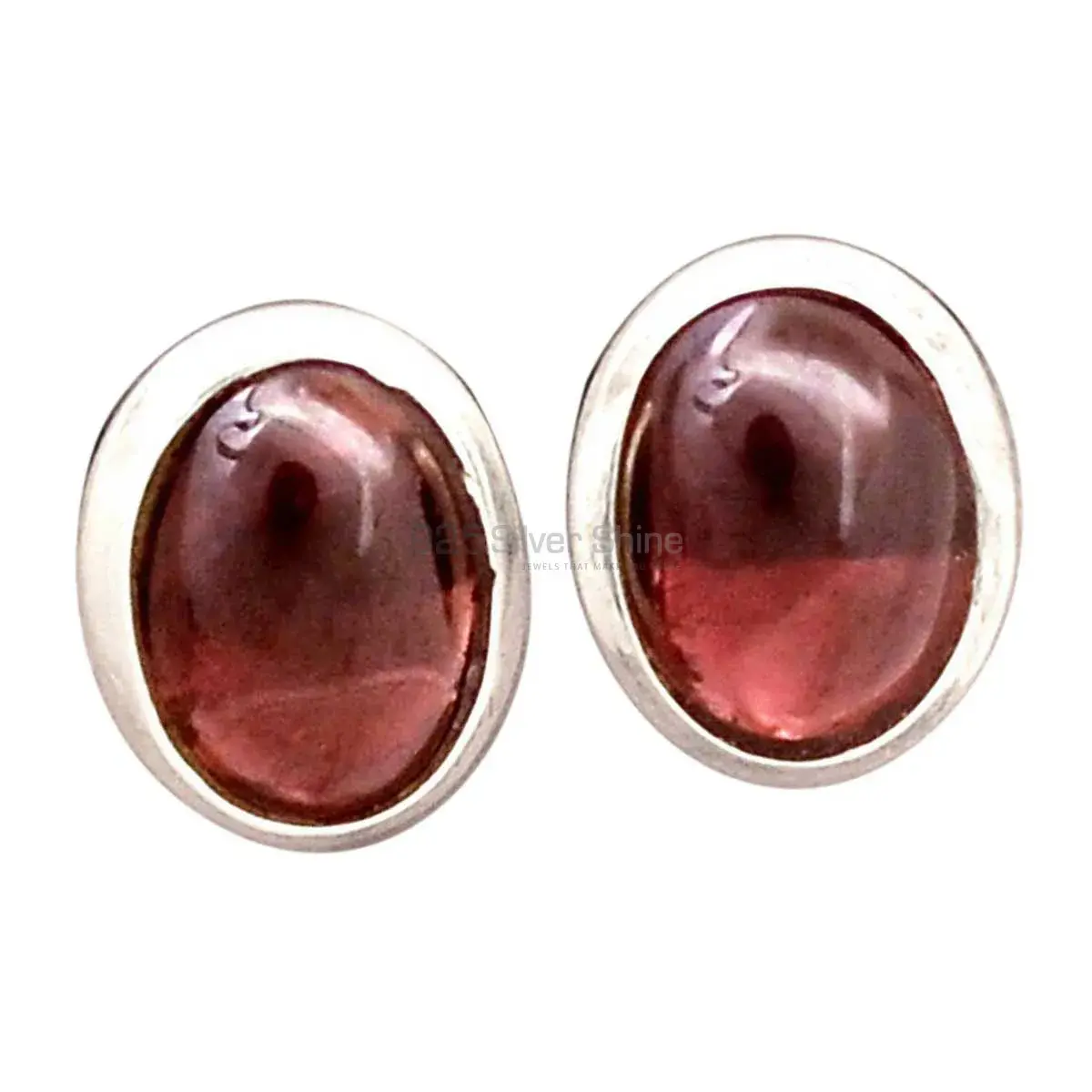 Semi Precious Garnet Gemstone Earrings In 925 Sterling Silver Jewelry 925SE2209_1