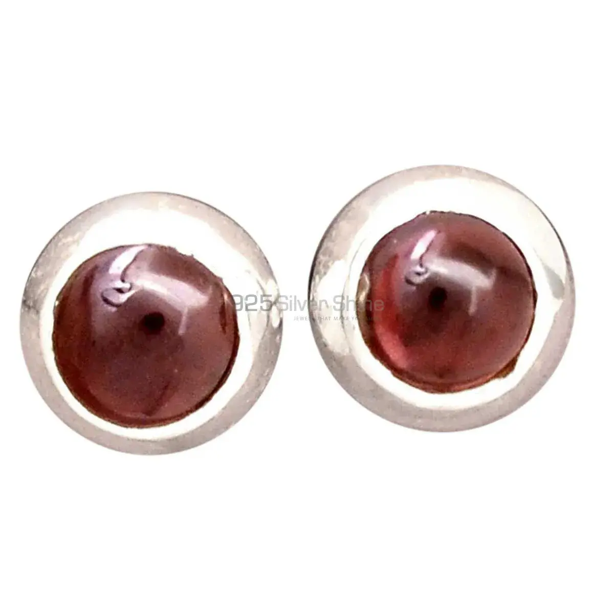 Semi Precious Garnet Gemstone Earrings Suppliers In 925 Sterling Silver Jewelry 925SE2209_2