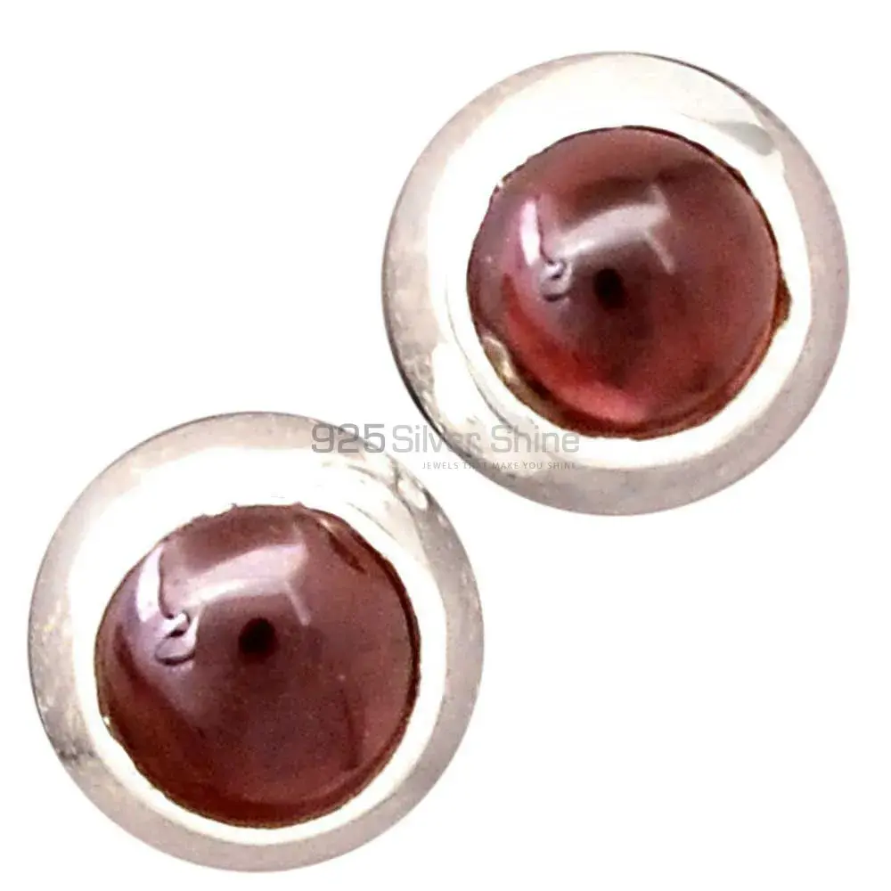 Semi Precious Garnet Gemstone Earrings Suppliers In 925 Sterling Silver Jewelry 925SE2209_3