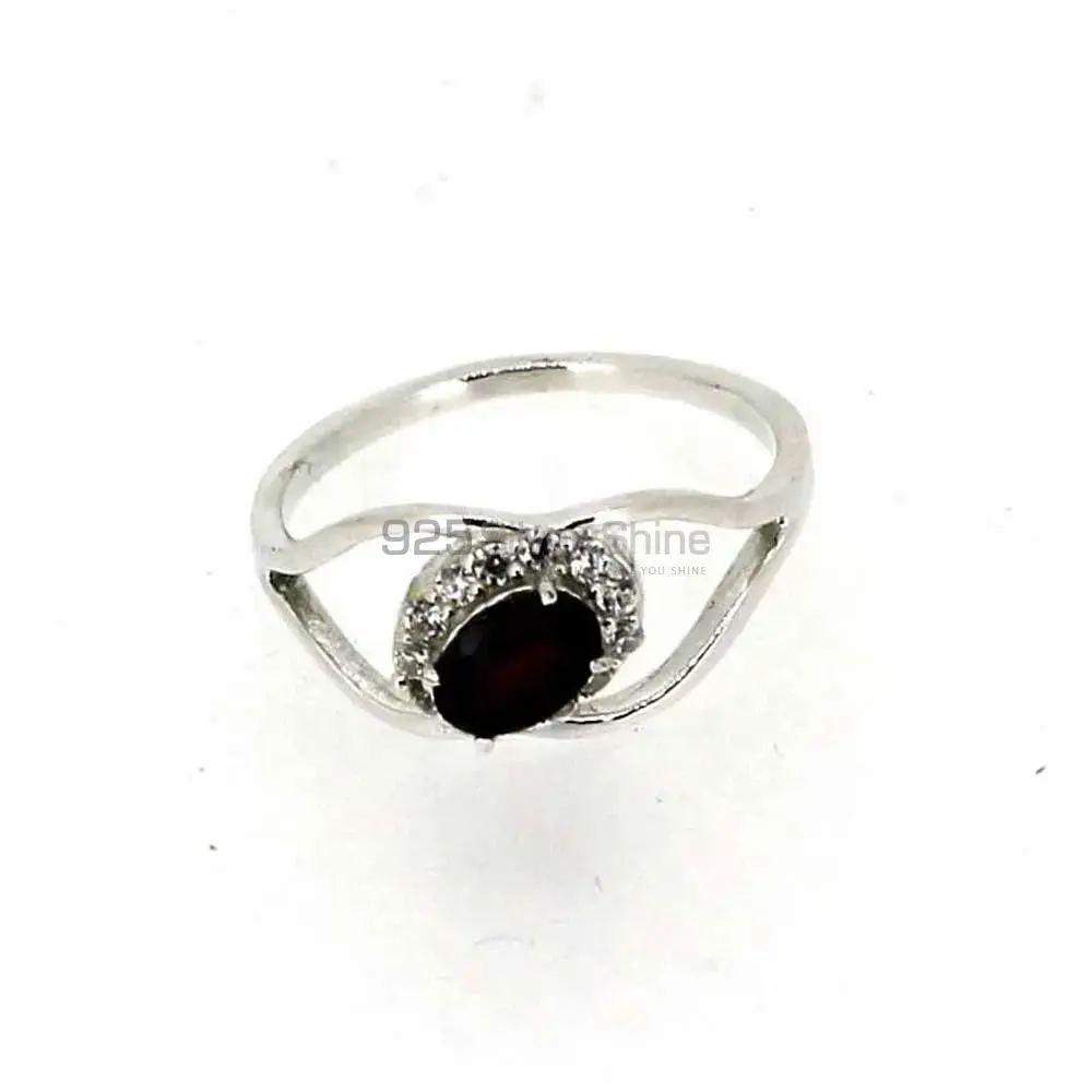 Sterling Silver Garnet Rings For Women's 925SR044-2