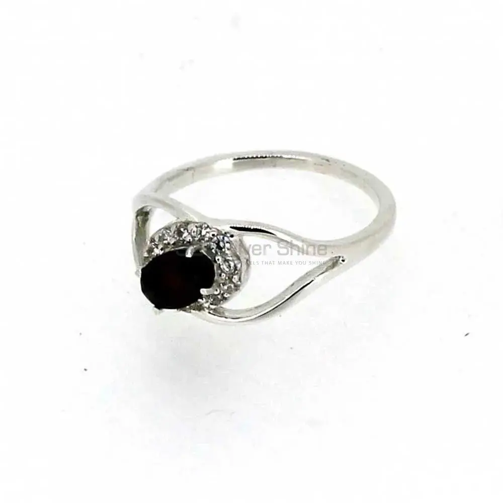 Sterling Silver Garnet Rings For Women's 925SR044-2_1