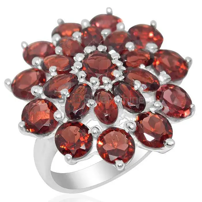 Semi Precious Garnet Gemstone Rings In 925 Sterling Silver 925SR2148