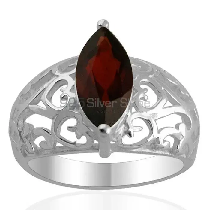 Sterling Silver Garnet Gemstone Filigree Rings 925SR1376_0