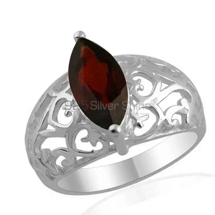 Sterling Silver Garnet Gemstone Filigree Rings 925SR1376_0