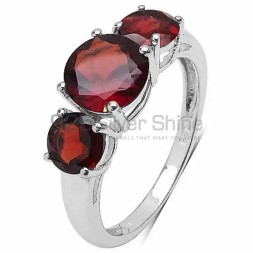 Semi Precious Garnet Gemstone Rings In Fine 925 Sterling Silver 925SR3032_1