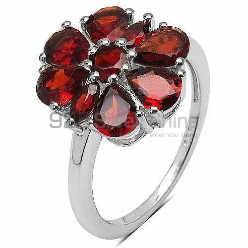 Semi Precious Garnet Gemstone Rings In Solid 925 Silver 925SR3360_1