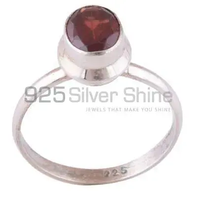 Sterling Silver Garnet Gemstone Wedding Rings 925SR3439