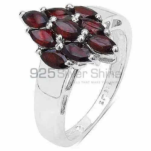 Semi Precious Garnet Gemstone Rings Suppliers In 925 Sterling Silver Jewelry 925SR3132_1