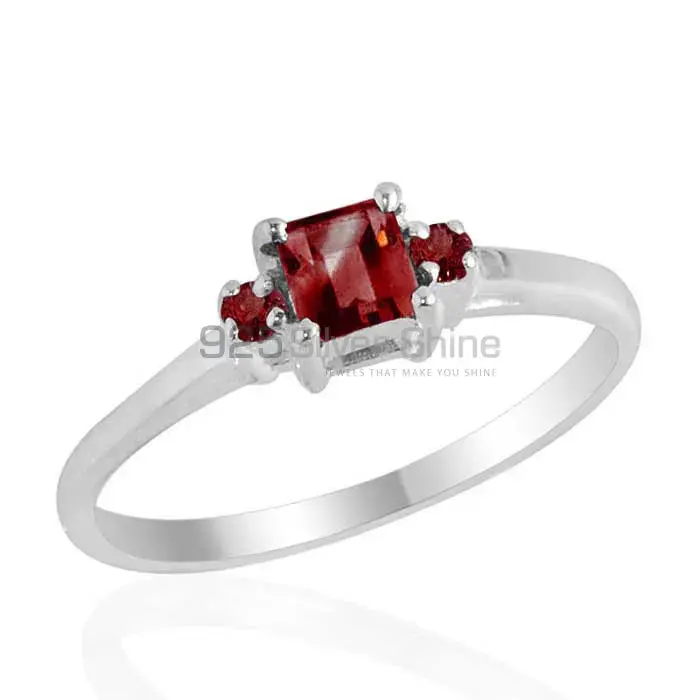 Semi Precious Garnet Gemstone Rings Wholesaler In 925 Sterling Silver Jewelry 925SR2093