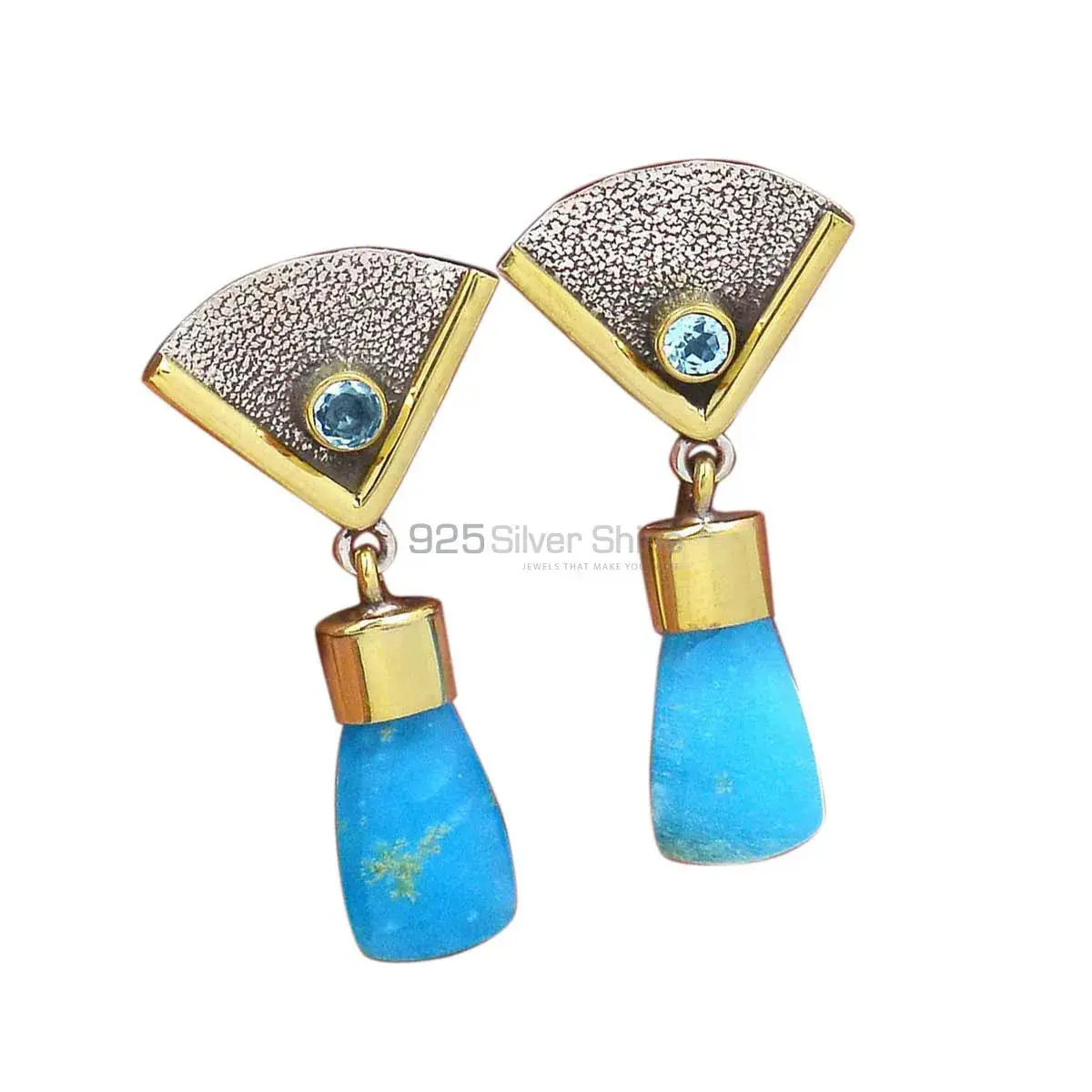 Semi Precious Gemstone Earrings In 925 Sterling Silver 925SE3053