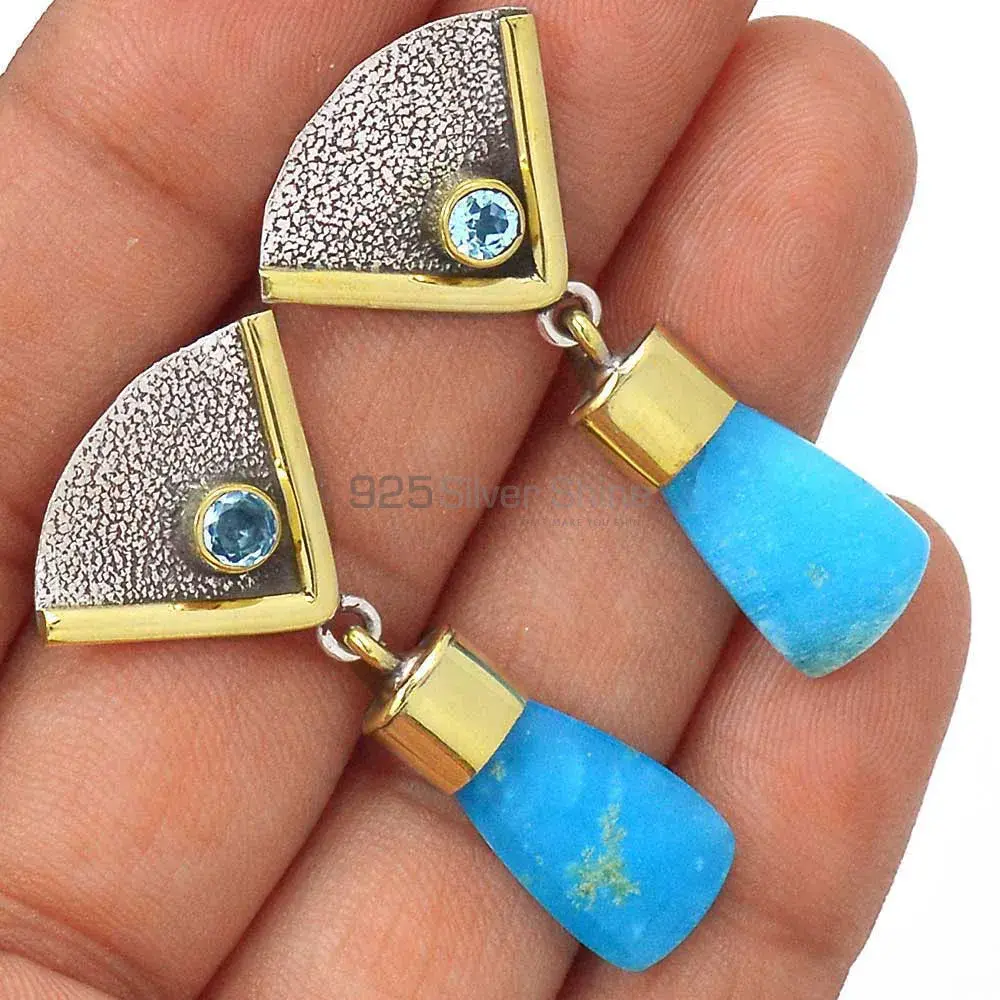 Semi Precious Gemstone Earrings In 925 Sterling Silver 925SE3053_1