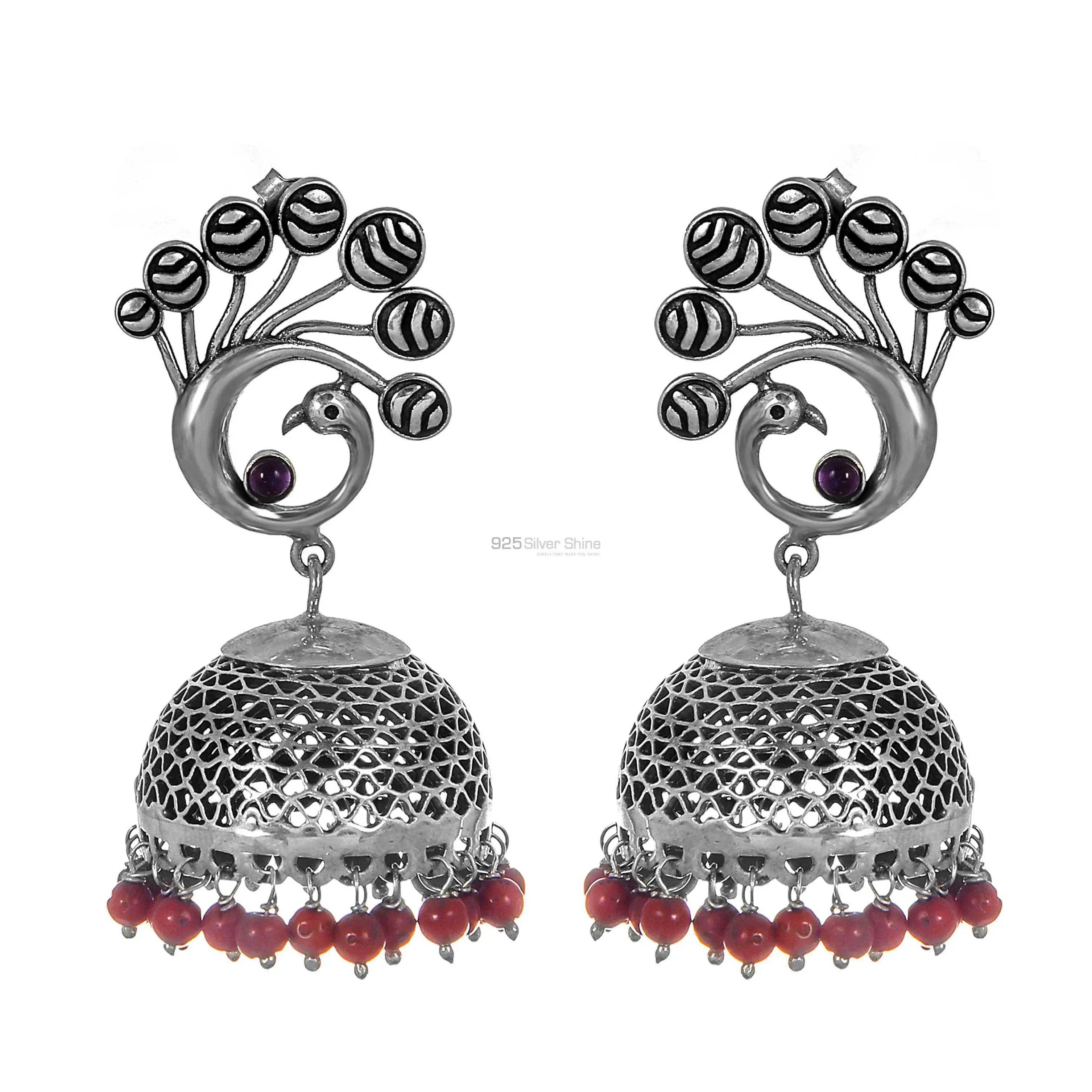 Semi Precious Gemstone Earrings Wholesaler In 925 Sterling Silver Jewelry 925SE254