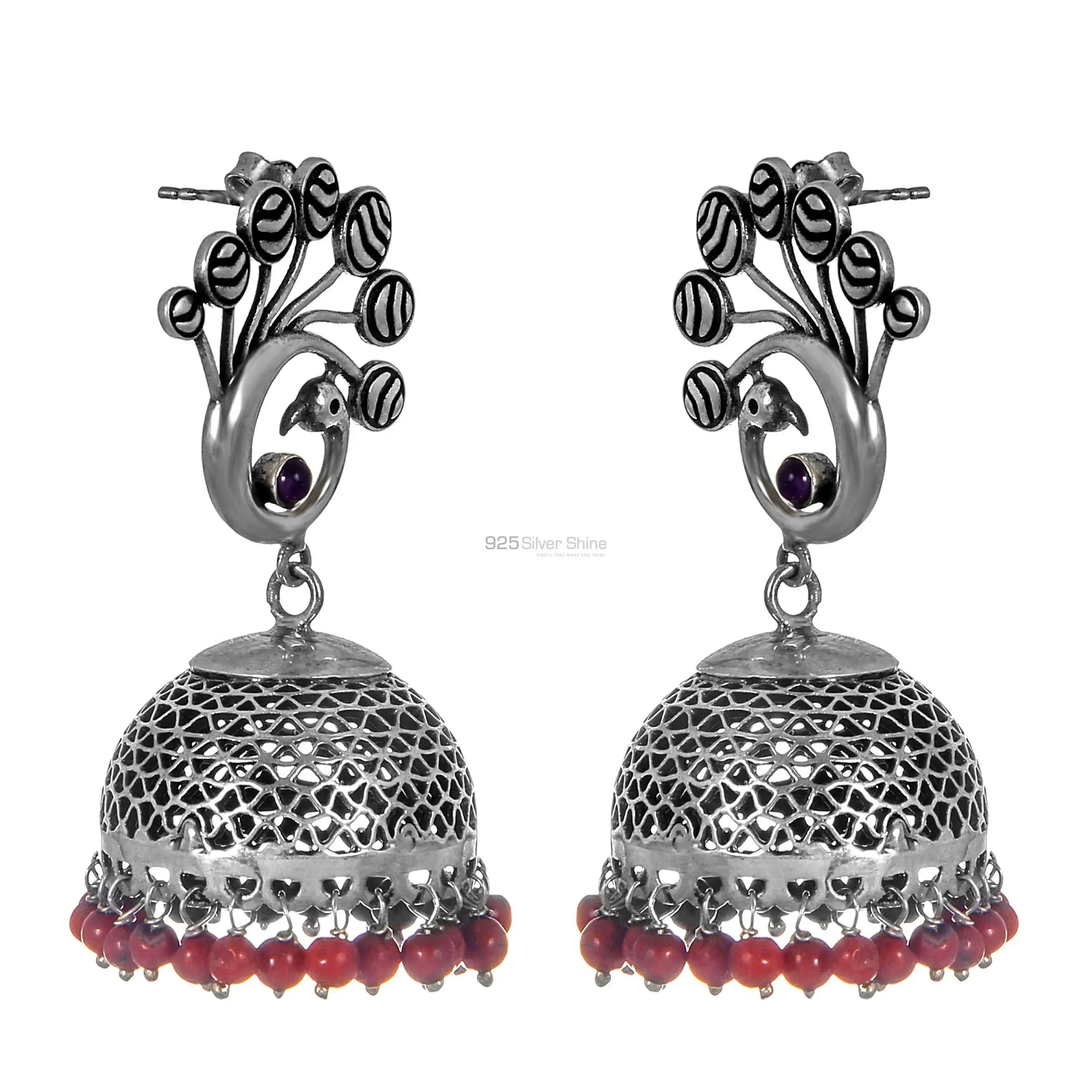 Semi Precious Gemstone Earrings In 925 Sterling Silver Jewelry 925SE254_1