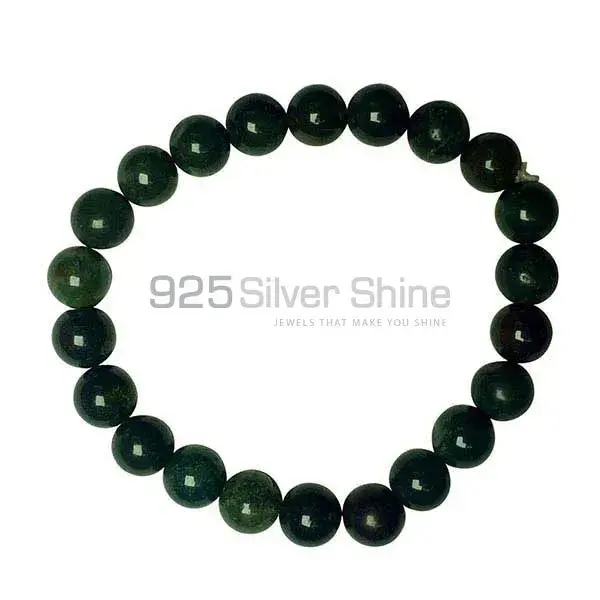 Semi Precious Green Agate Gemstone Beads Bracelets 925BB162_0