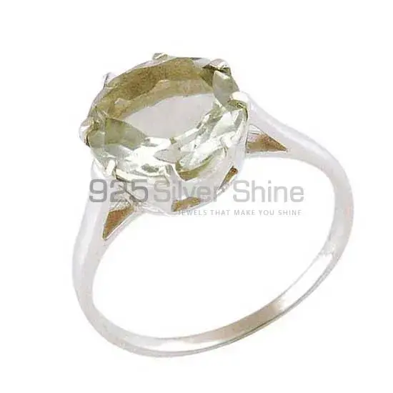 Statement Green Amethyst Silver Rings 925SR3893_0