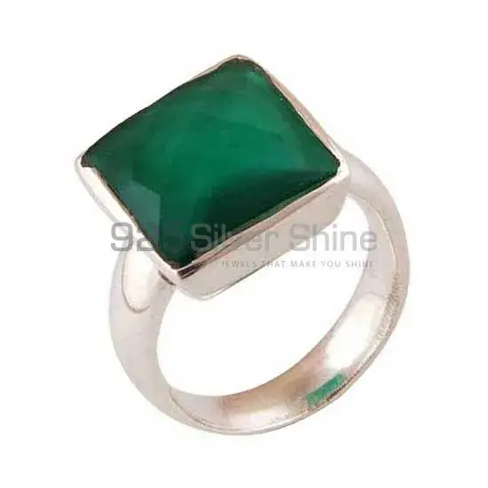 Semi Precious Green Onyx Gemstone Rings Exporters In 925 Sterling Silver Jewelry 925SR3466_0