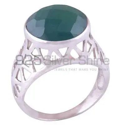 Semi Precious Green Onyx Gemstone Rings In 925 Sterling Silver 925SR3515_0