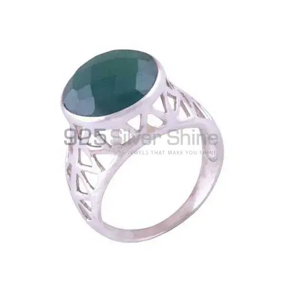 Semi Precious Green Onyx Gemstone Rings In 925 Sterling Silver 925SR3515_0