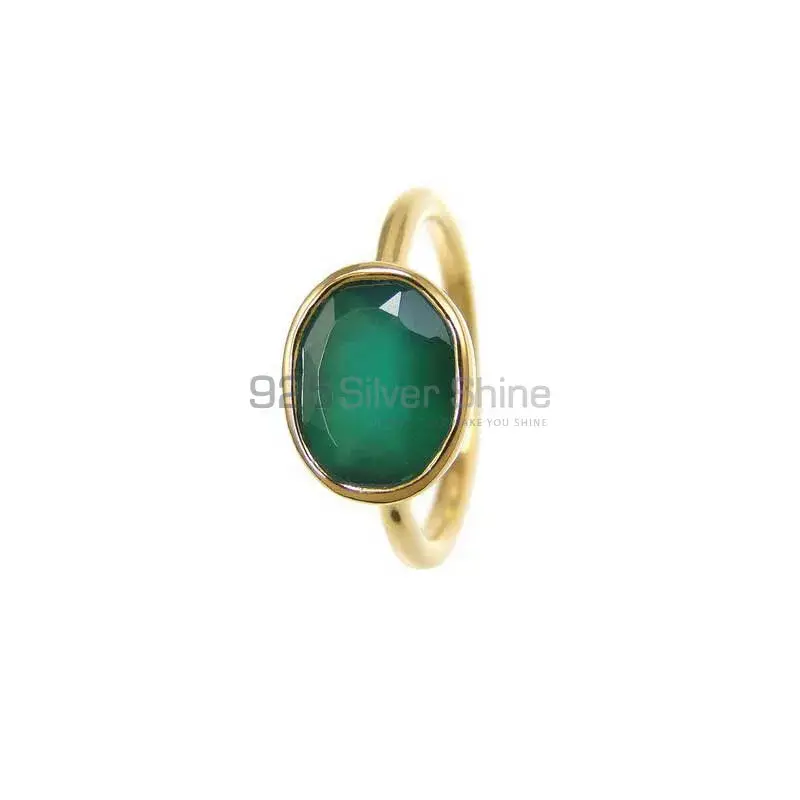 Semi Precious Green Onyx Gemstone Rings In 925 Sterling Silver 925SR3830